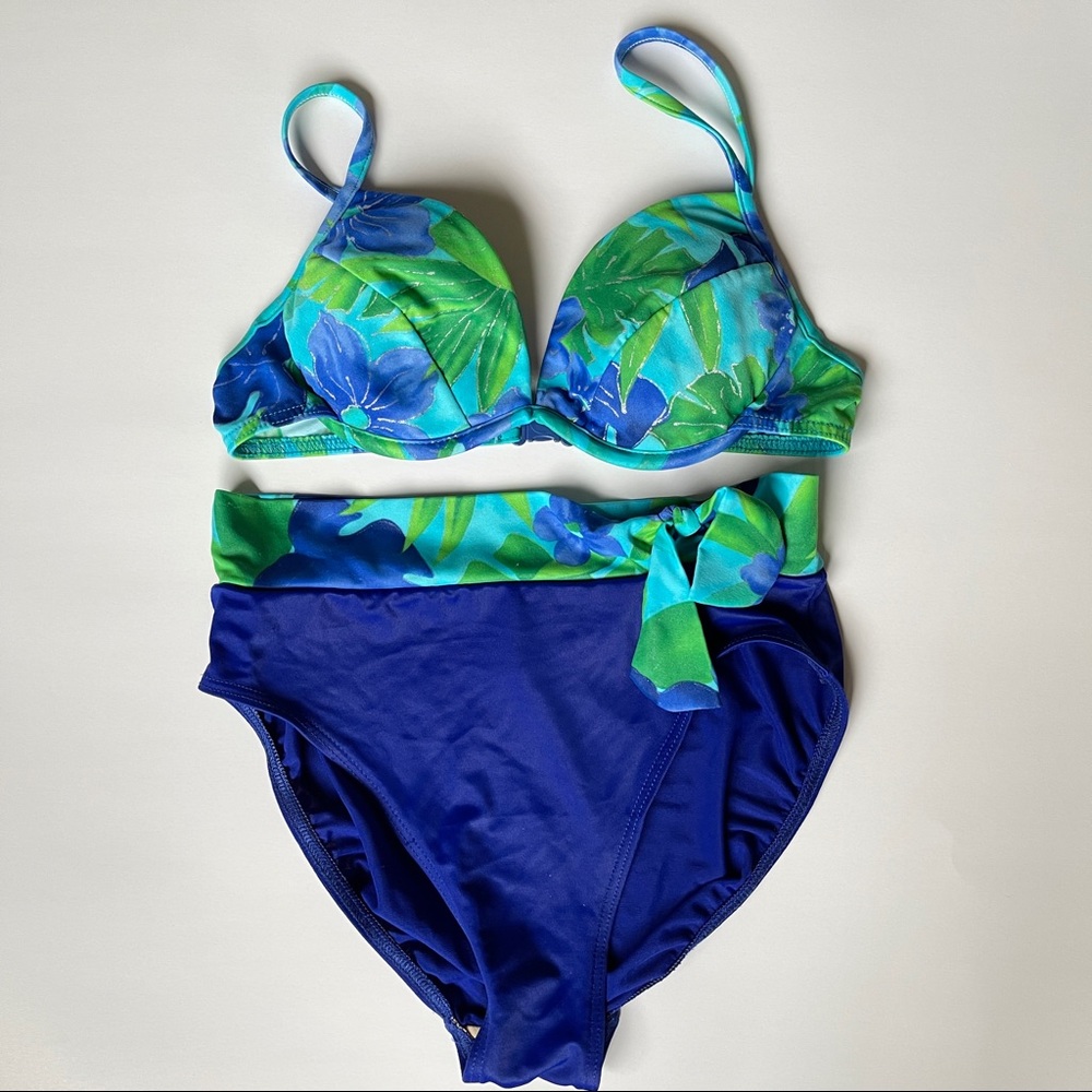 High Waisted Floral Bikini Set